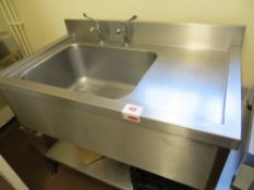 Two Tier stainless steel was sink station 1100mm x 660mm