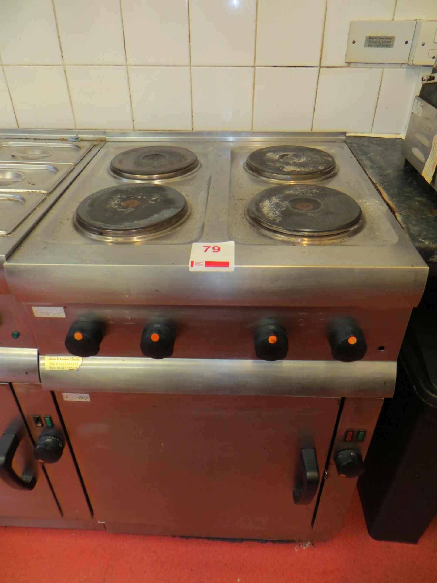 Lincat Electric stainless steel 4 hob oven