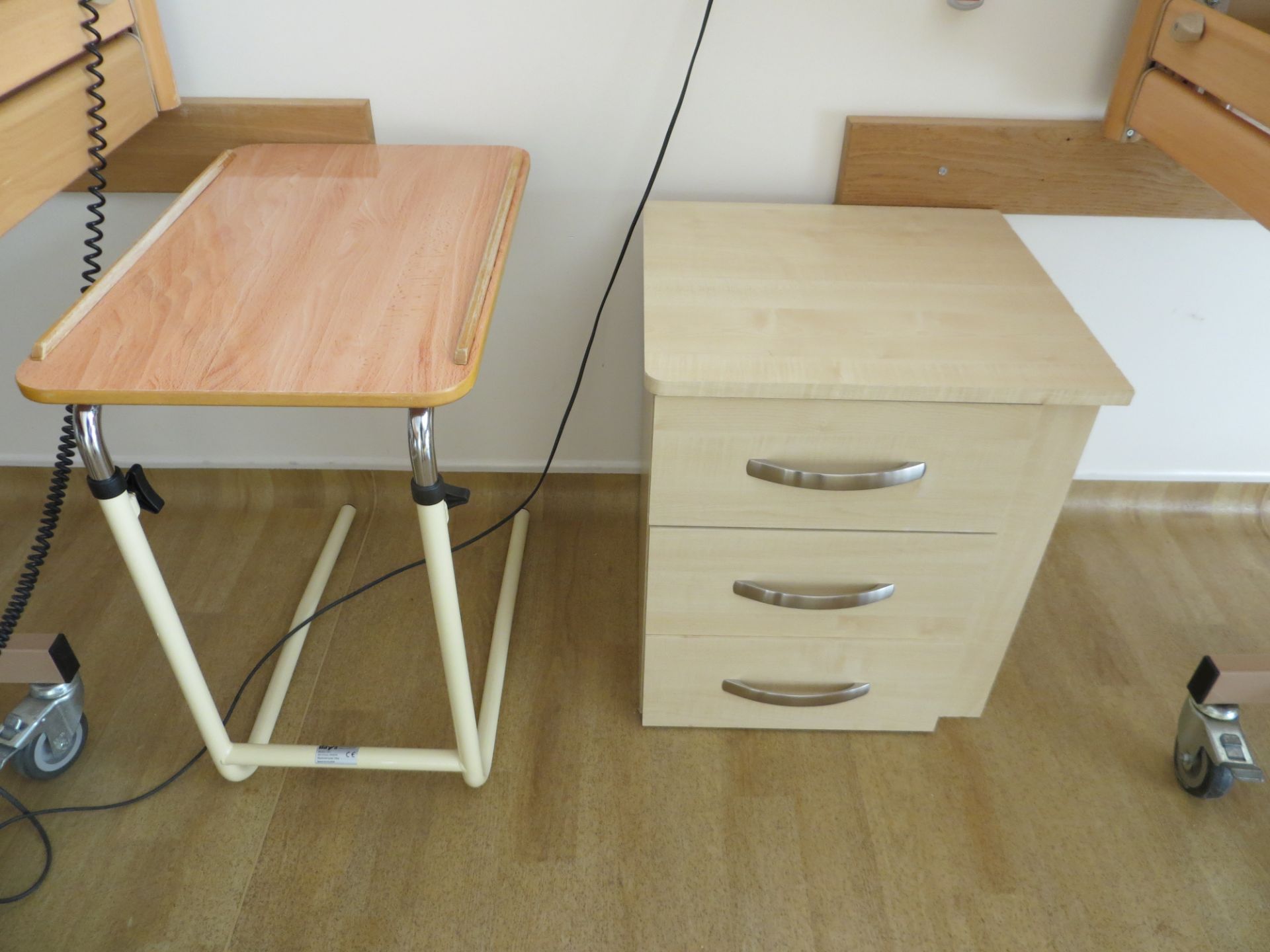 Contents of room Chestnut to include three drawer vanity table, wardrobe, two bedside cabinets, - Image 4 of 5