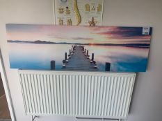 Large canvas print of a sea view scene