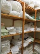 Contents of the Linen Room to include linen, pillows, quilts, bedsheets, robes, towels etc., as