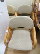 Twelve Cloth Bentwood Light Oag Veneer Meeting Room Chairs