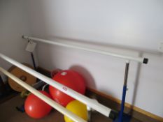 set of remedial height adjustable parallel bars
