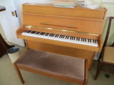Kemble upright piano c/w piano stool
