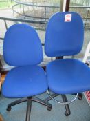 Two swivel & tilt reception chairs