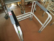 Two height adjustable walking frames