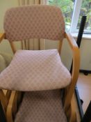 Five Cloth Bentwood Light Oag Veneer Meeting Room Chairs