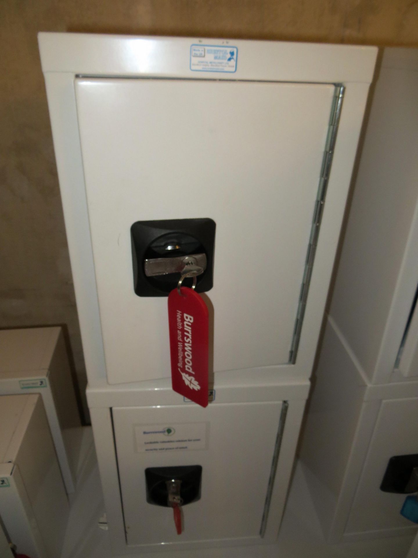 Two Bristol Maid Lockable Drugs Cabinet H400mm x D200mm x L300mm with keys
