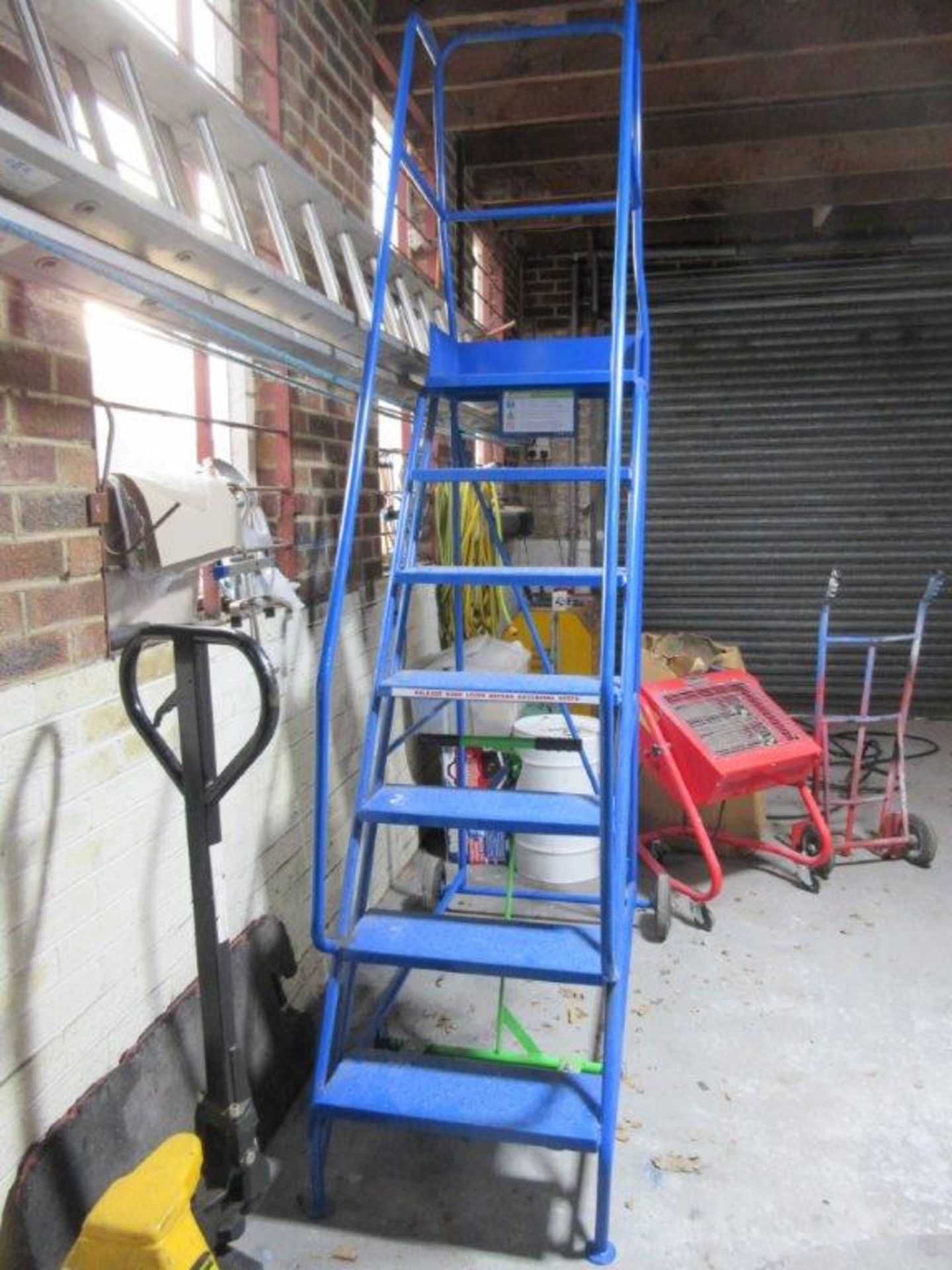 Klime-ezee 6-tread 2-platform warehouse/ library steps (Lying at Third Party Premises in Stoke on - Image 2 of 3