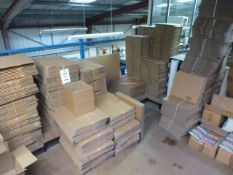 Quantity of assorted cardboard boxes
