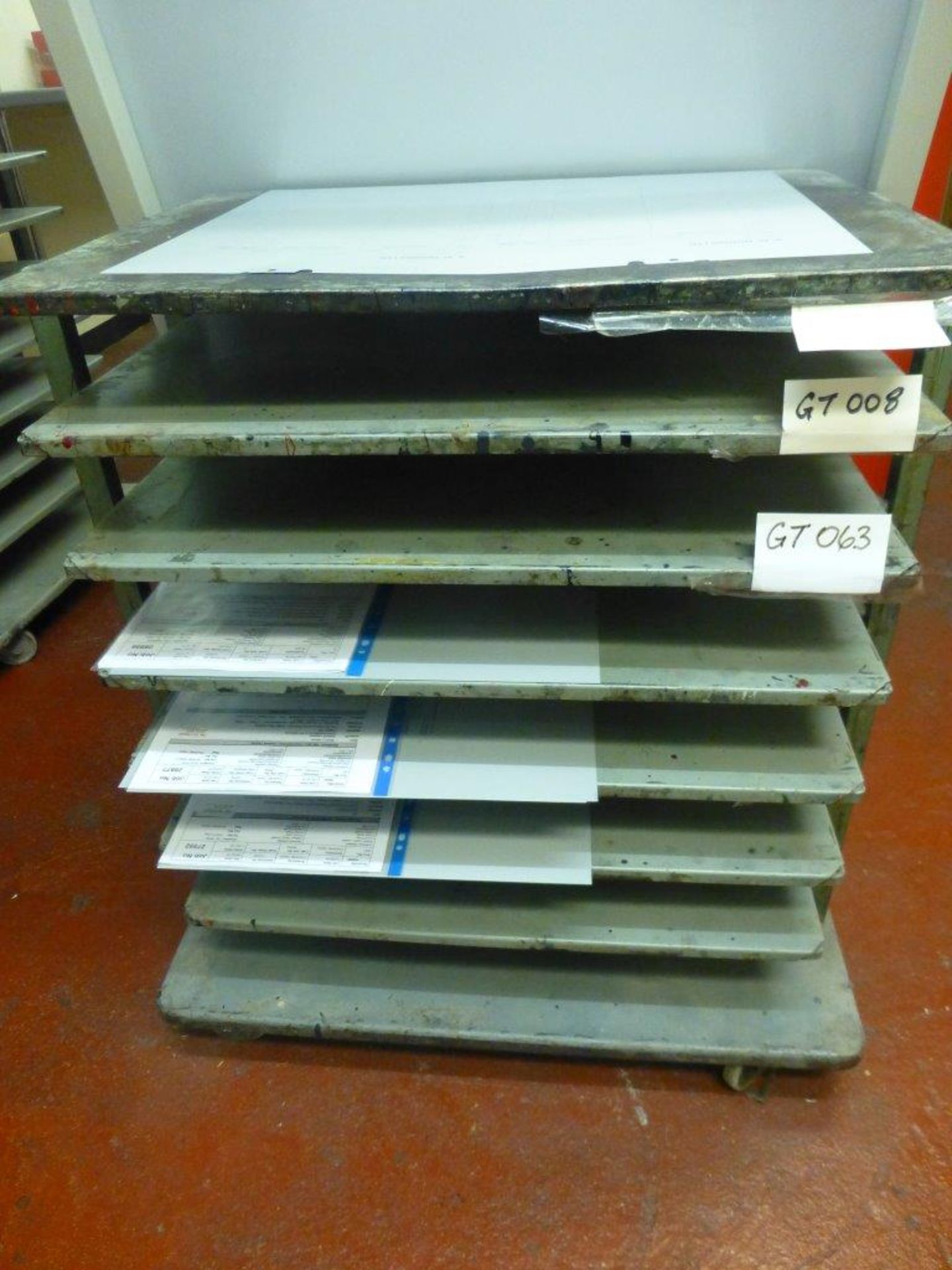 3 x 8-tier plate trolleys, 635mm x 460mm - Image 2 of 2