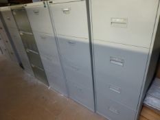 9 various 4-drawer steel filing cabinets (Located on mezzanine floor)