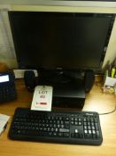 Dell Intel i5 PC with Benq DL2215 flat screen monitor, keyboard and mouse (No hard drive)