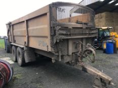 Richard Western SF18 HS twin axle trailer, sprung drawbar, YOM: 2015, No. 17940