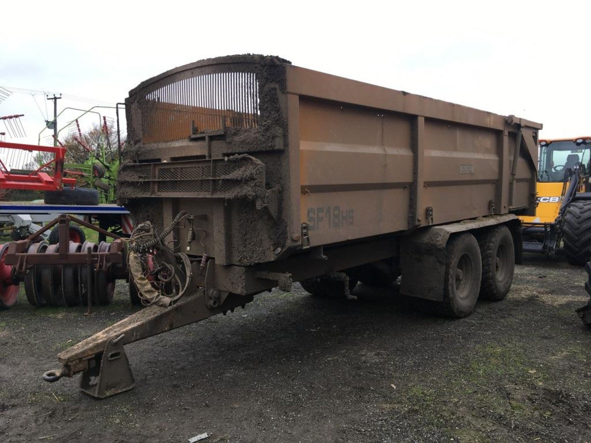 Richard Western SF18 HS twin axle trailer, sprung drawbar, YOM: 2015, No. 17940 - Image 2 of 7