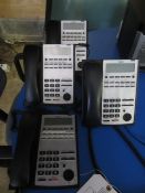 4 x NEC IP4WW-12TXH digital display telephone handsets