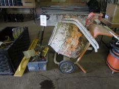 Vitrex paddle mixer, Cement mixer with stand (spares or repairs), assorted handtools including