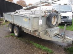 Graham Edwards Trailers Ltd twin axle dropside tipping trailer, model TP106, s/n: 5710 905, gross