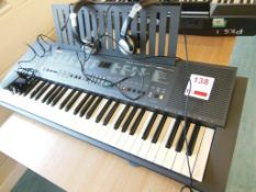 Yamaha PSR-300 electronic keyboard c/w 2 pairs of Numark HF125 headphones. *(Lot located: