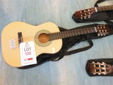 Acoustic guitar c/w case and pitch pipe. *(Lot located: Milverton Prep School, Park Street,