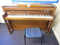 Eavestaff Pianette mini upright piano with stool and music stand. *(Lot located: Milverton Prep