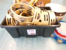 Quantity of tambourines. *(Lot located: Milverton Prep School, Park Street, Attleborough, Nuneaton