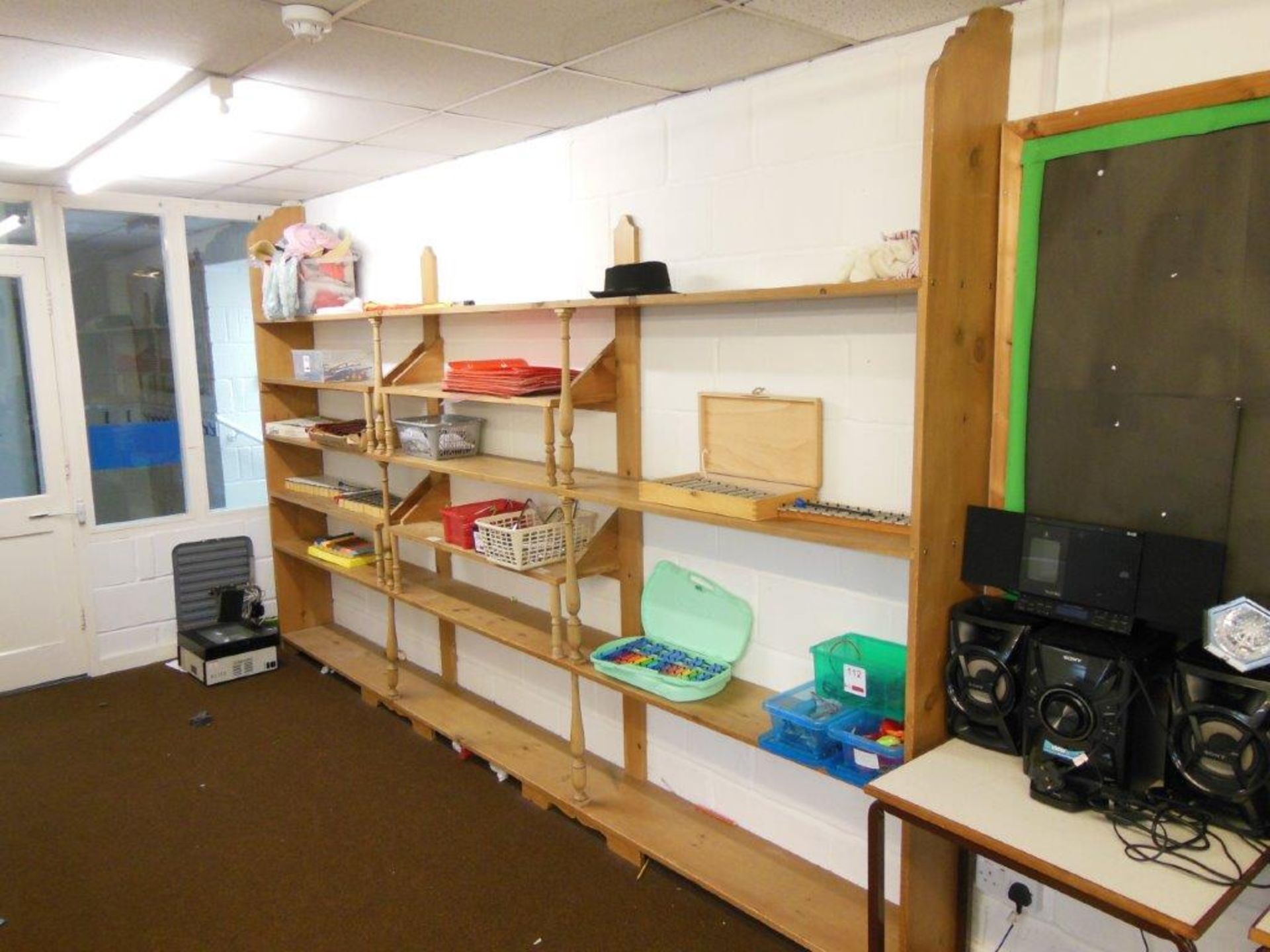 The remaining contents of the room including 8 assorted tables, 2 electric heaters, 2 electric fans, - Image 4 of 4