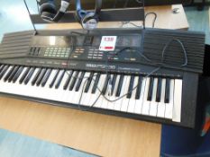 Yamaha PSR-38 electronic keyboard c/w 2 pairs of Numark HF125 headphones (NB no power cable). *(