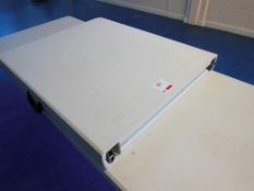 2 Plastic folding tables, each 180x75cm. *(Lot located: Milverton Prep School, Park Street,