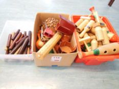 3 boxes of assorted percussion instruments. *(Lot located: Milverton Prep School, Park Street,