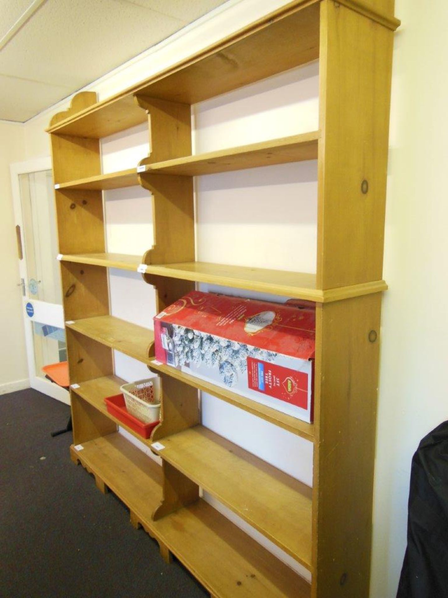 Remaining contents of room to include 3 black tub chairs, brown tub chair, pine dresser, 2 - Image 6 of 6