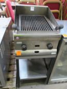 Lincat Grill Gas Powered Mounted on Stainless Steel Top with undershelf