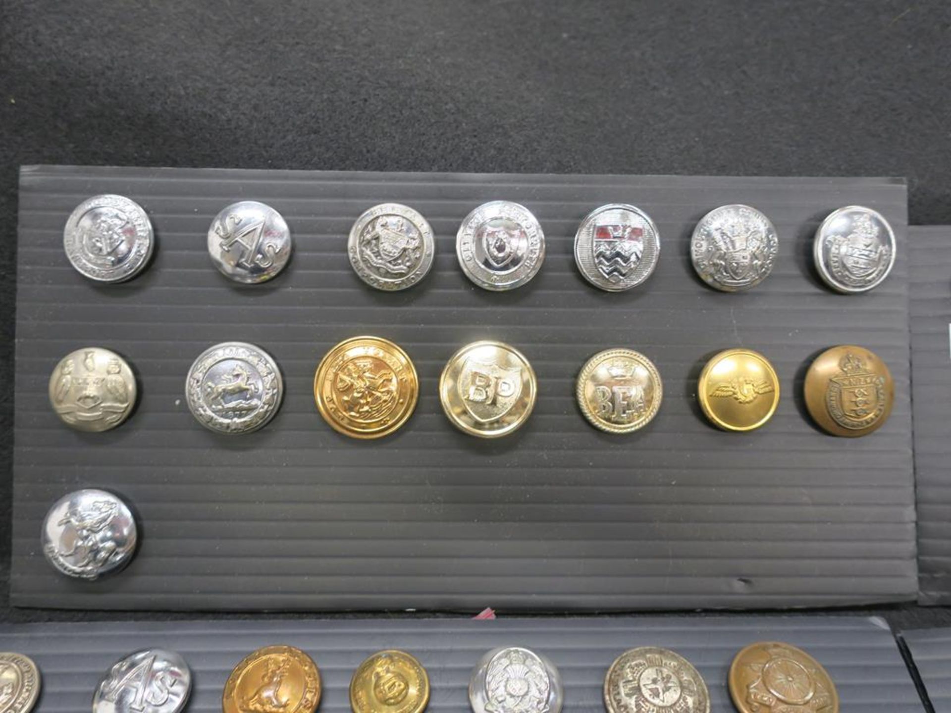 A Box containing Military Badges and Buttons with some Commercial Buttons, Fire Service, Police, - Image 2 of 11