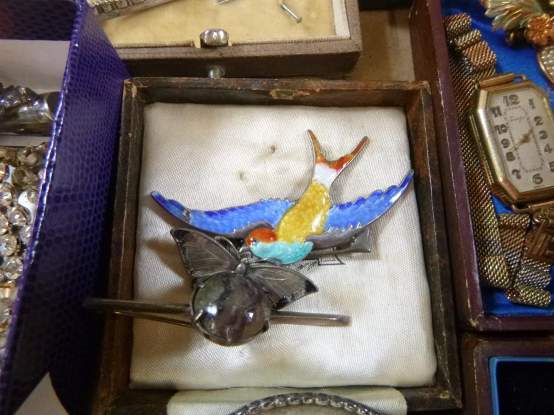 A good collection of antique Silver and other Jewellery to include Charles Horner enamel Brooches, - Image 3 of 5