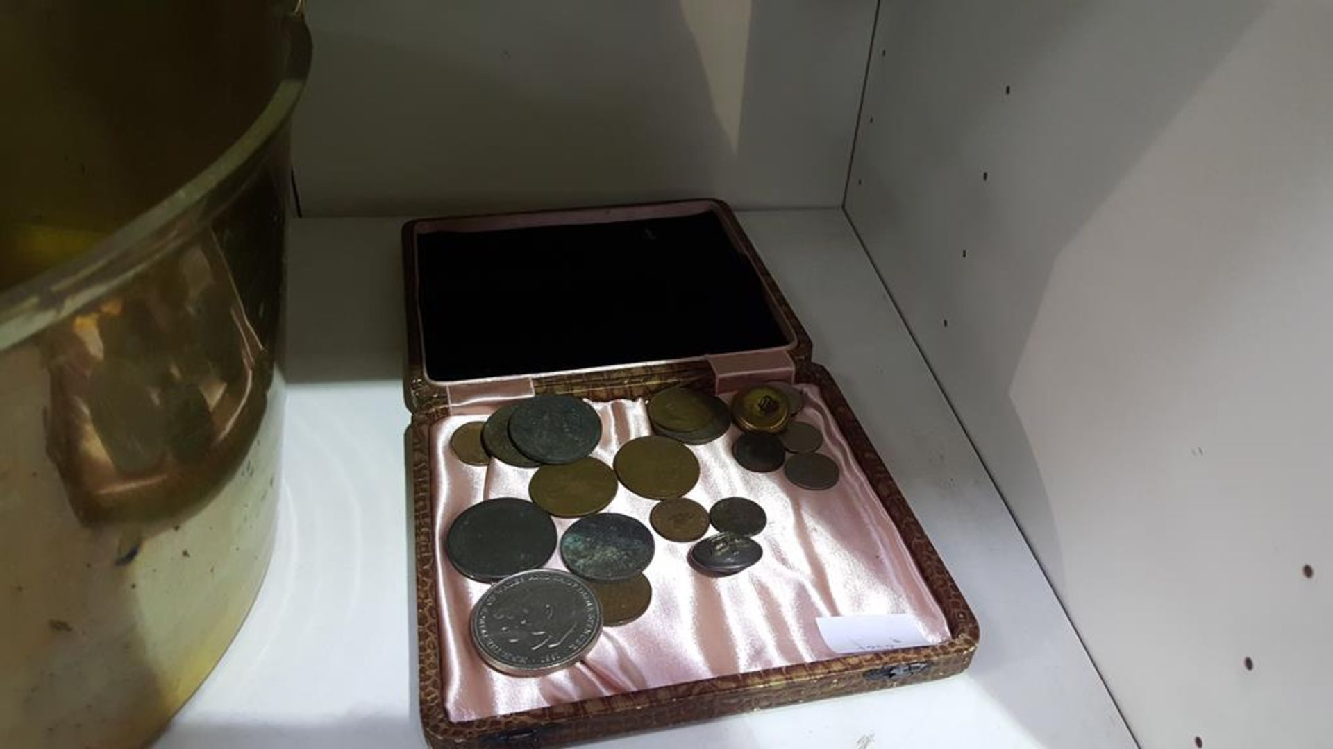 A Brass Jam Pot together with a selection of Coins (est £25-£40) - Image 2 of 2