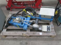 * Pneumatic Ram, Jig Mounted With Control Box and Lamp. Please Note there is a £10 plus VAT Lift Out