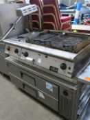 Mareno WIS 09 Double Gas Burner Chargrill, two electric Chill Drawers, one electric Chip Tray with