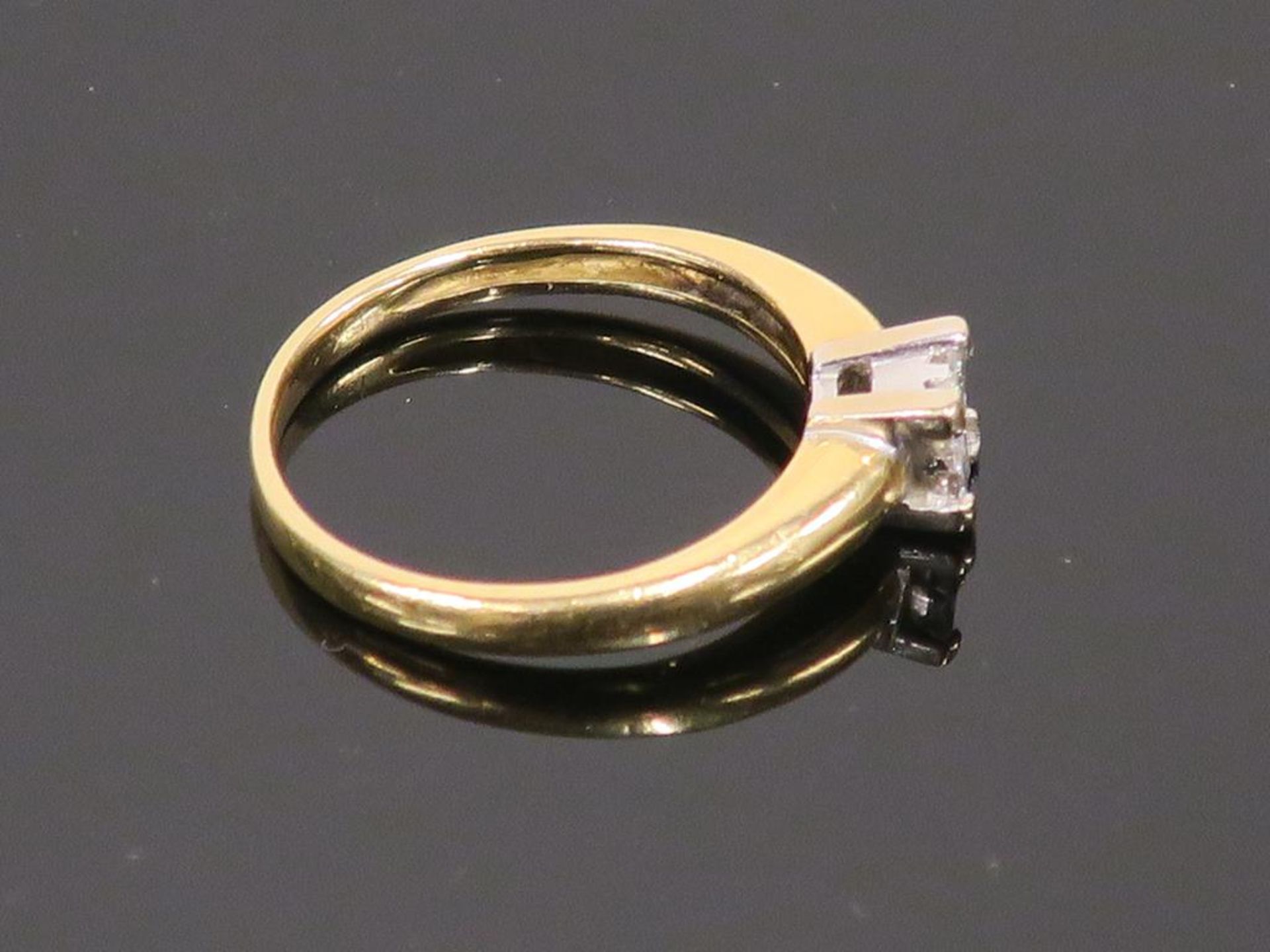 A 9ct Gold Diamond Solitaire Ring size L (weight 2.4g) (est £80-£120) - Image 2 of 3