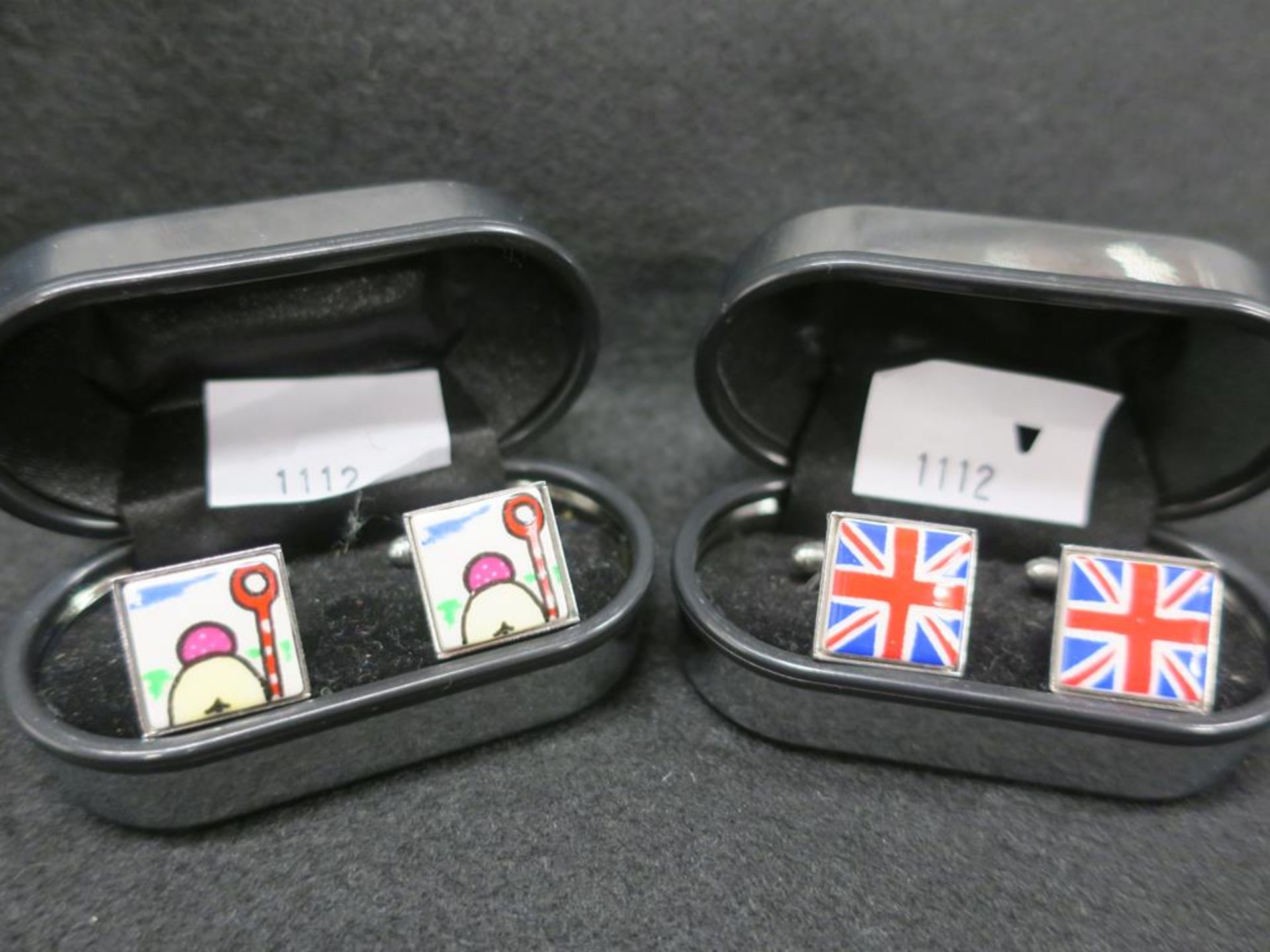 * 9 Pairs of Novelty Themed Cufflinks eg Golf, Union Flag, Good Luck etc (RRP c £200) - Image 11 of 11