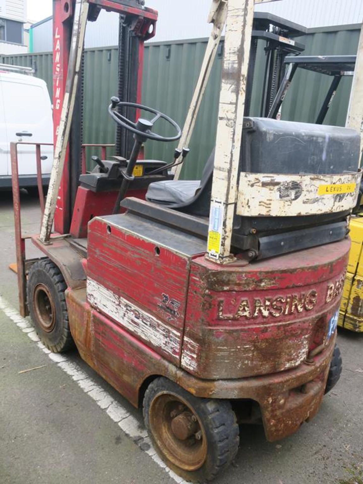* Lansing Bagnall Electric Forklift with duplex mast, Spiegel automatic charger. Please note Buyer - Image 6 of 9