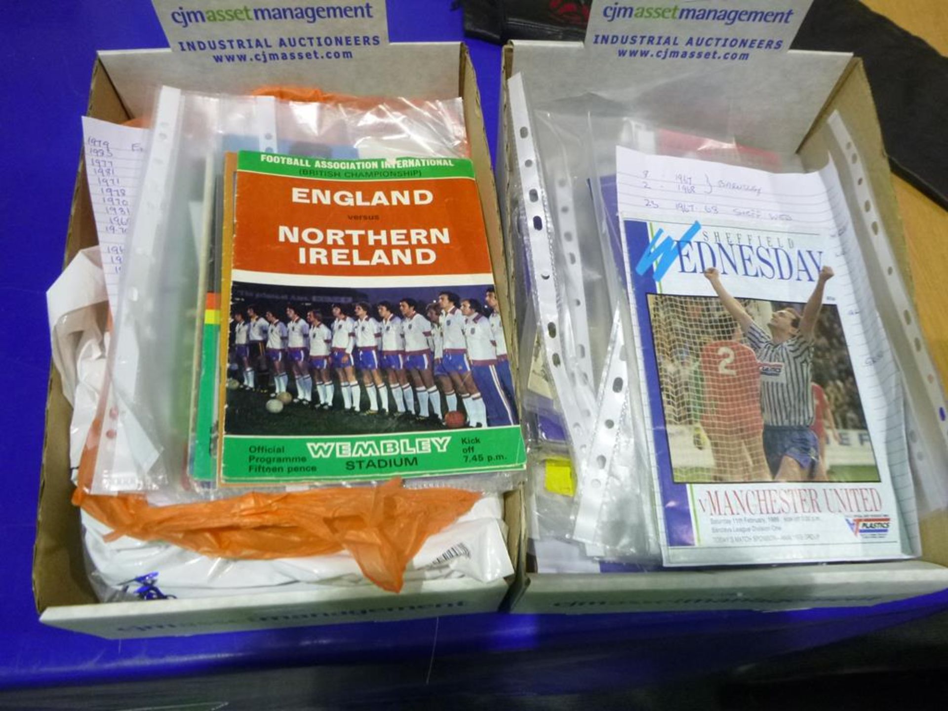 Two Boxes of Football Match Day Programmes (est £20-£40)
