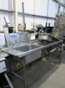 Stainless Steel Heavy Duty Commercial Sink with splashback plus another
