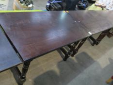 2 x Rectangular Dark Wood Tables