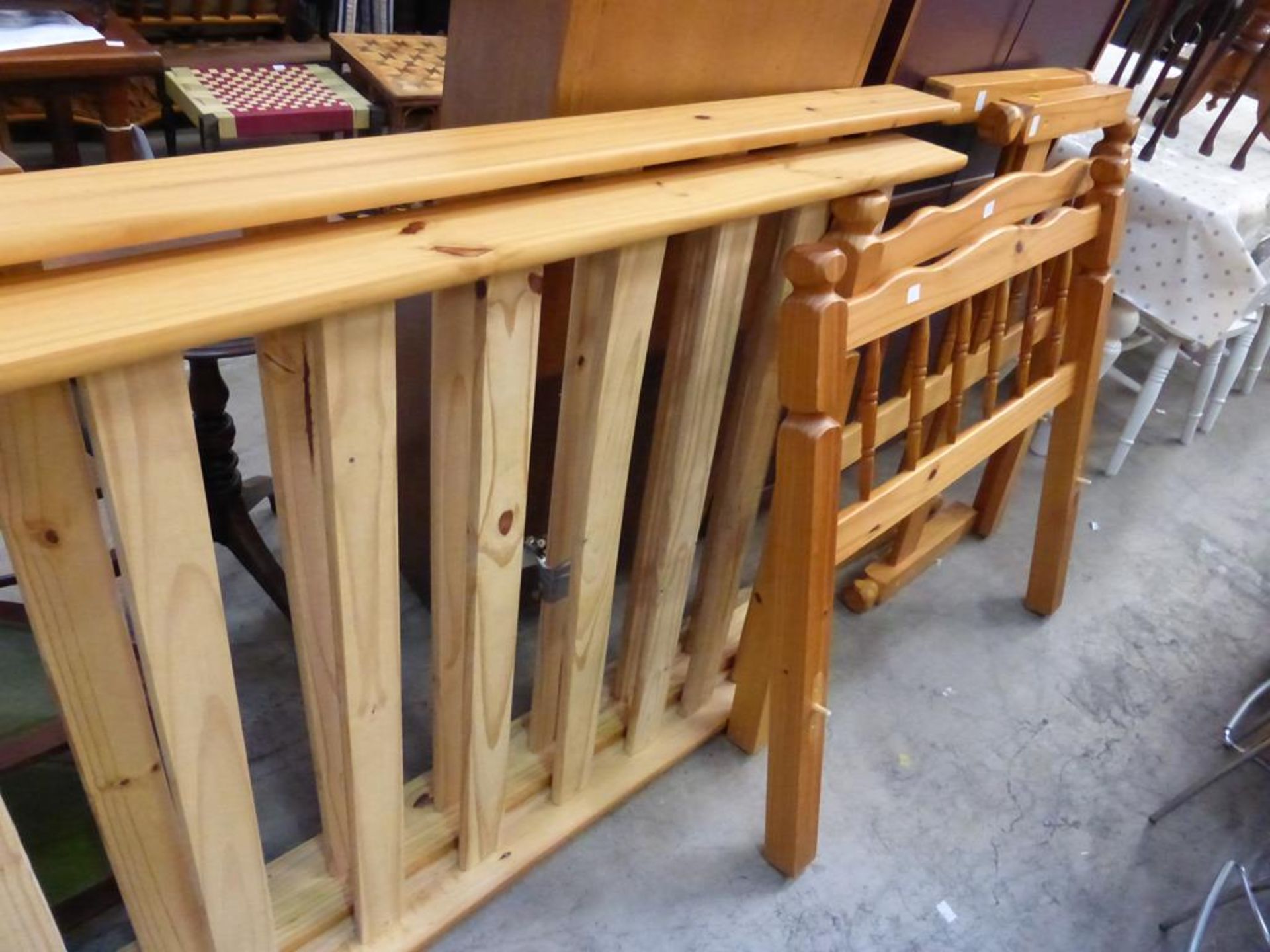 A pair of modern pine Single Bed Frames (est £40-£60) - Image 2 of 4