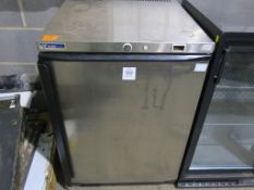 A Scanfrost Stainless Steel Undercounter Fridge Unit