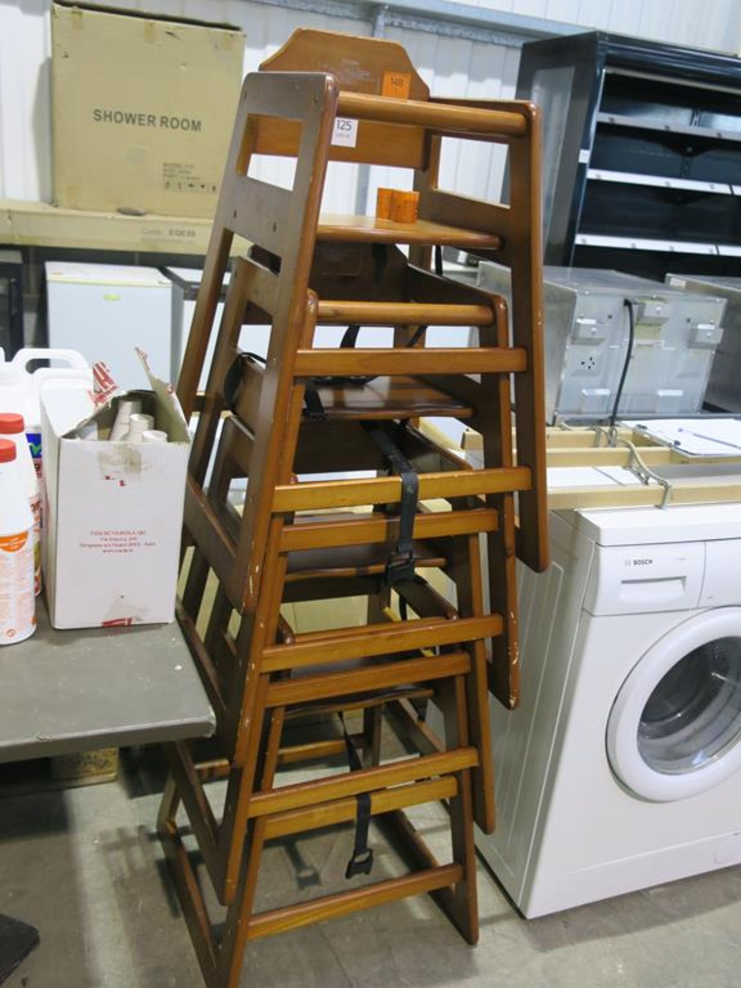 * 4 x Bolero Wooden High Chairs