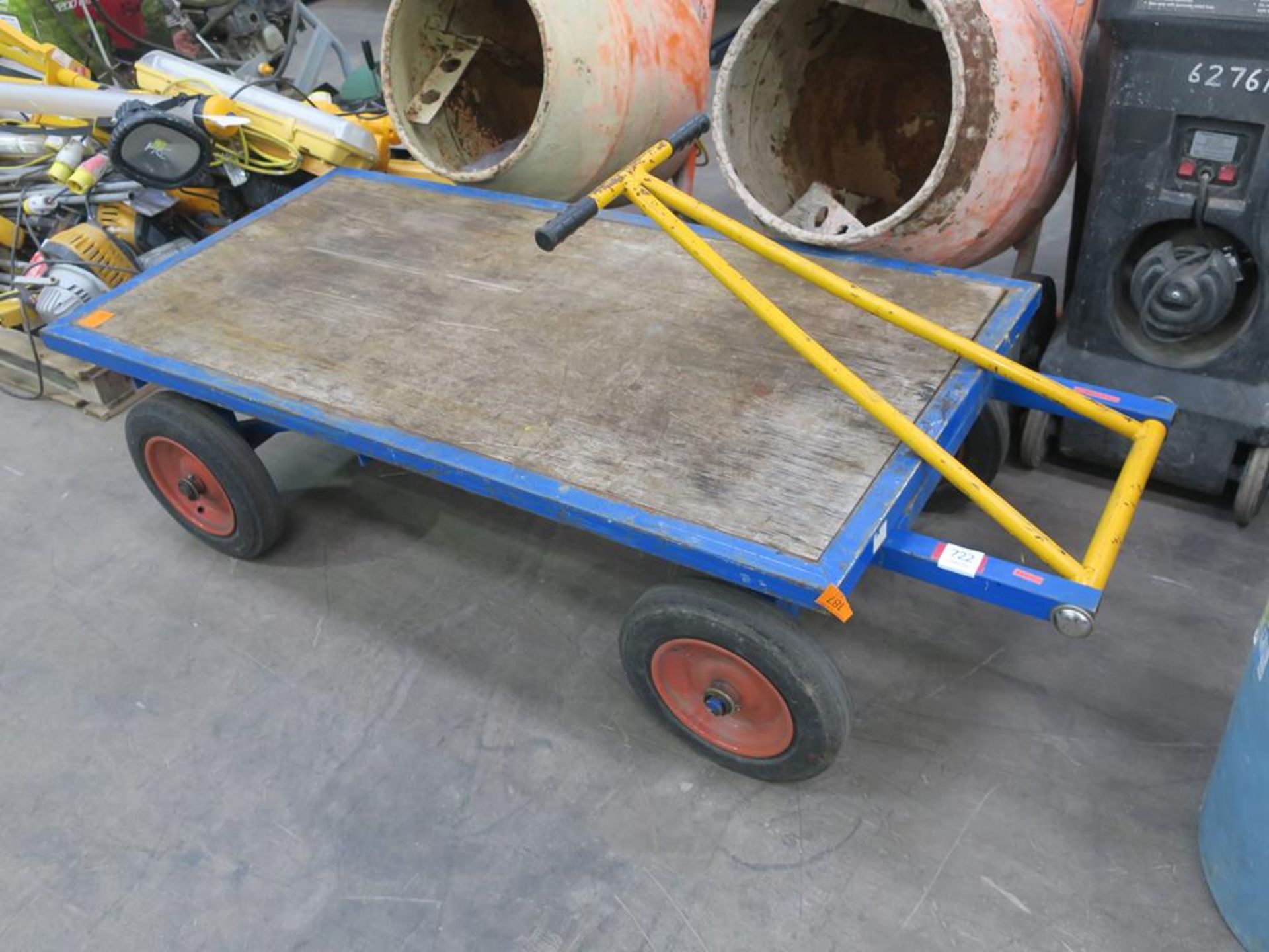 4 Wheeled Porters Trolley 152cm x 76cm. Please Note there is a £5 plus VAT Lift Out Fee on this lot