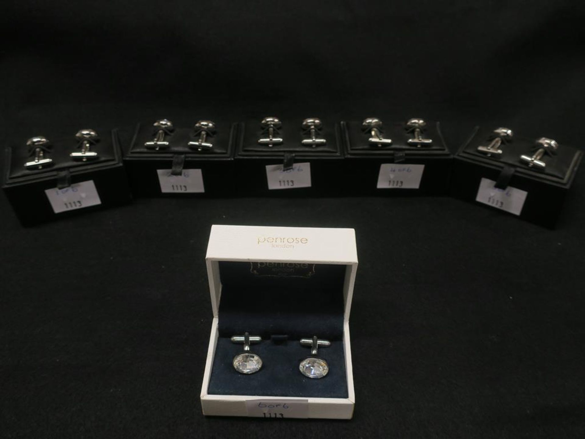* 6 Pairs of ''Crystal'' Cuff Links (RRP c £180)