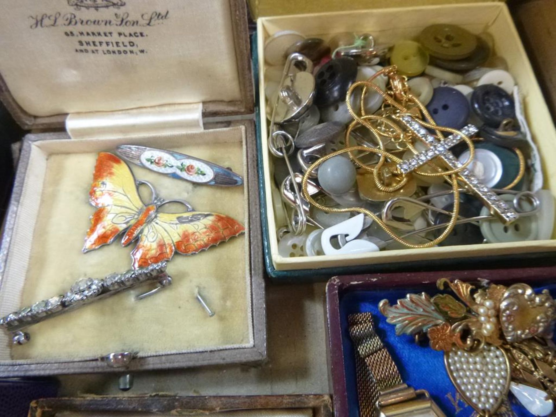 A good collection of antique Silver and other Jewellery to include Charles Horner enamel Brooches, - Image 4 of 5