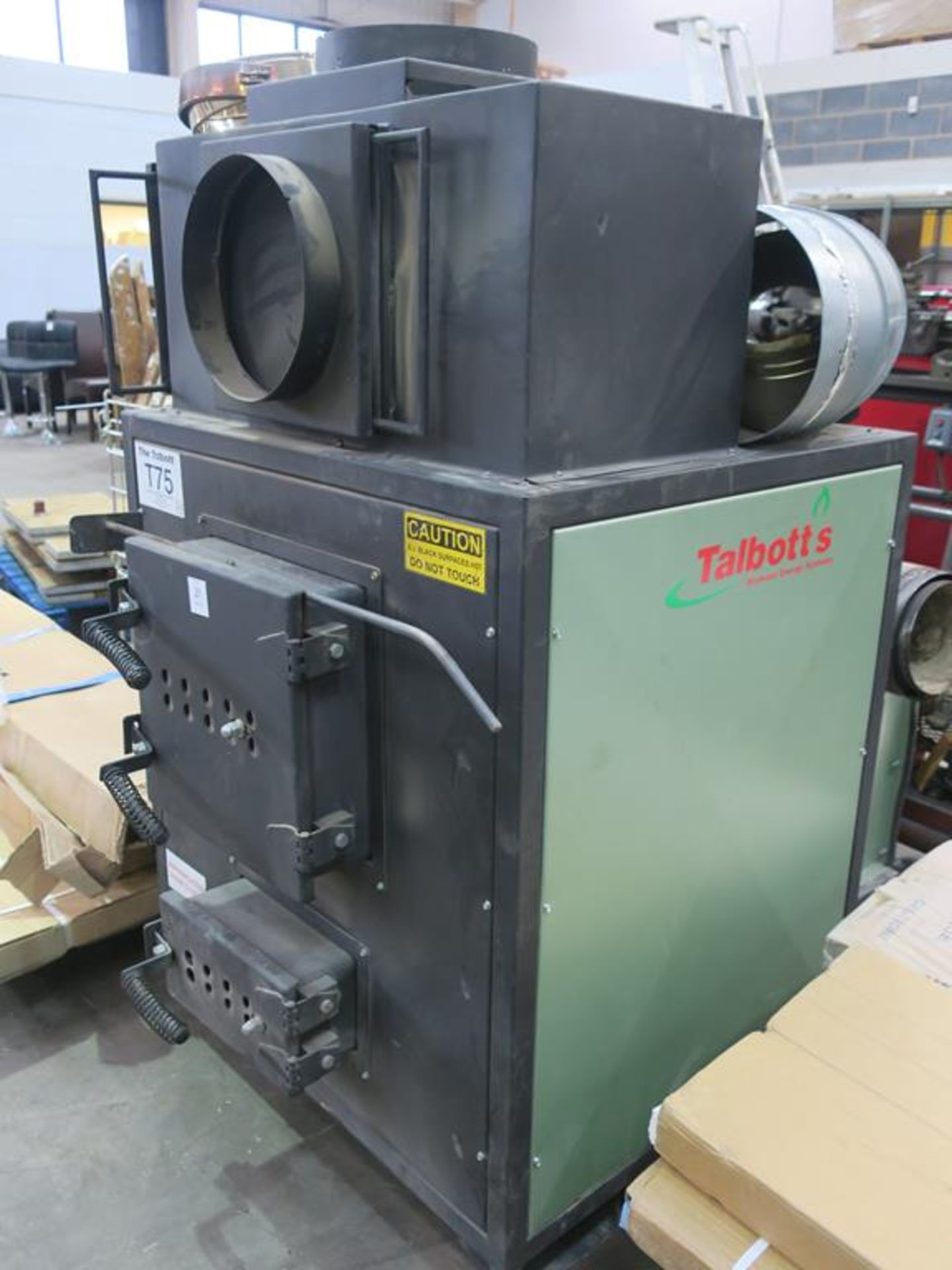 * Talbott T75 Wood Burning Heater 25kW Output to Heat Upto 3000sqft S/N T4564 240V Fan Unit. - Bild 2 aus 4